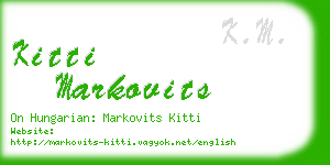 kitti markovits business card